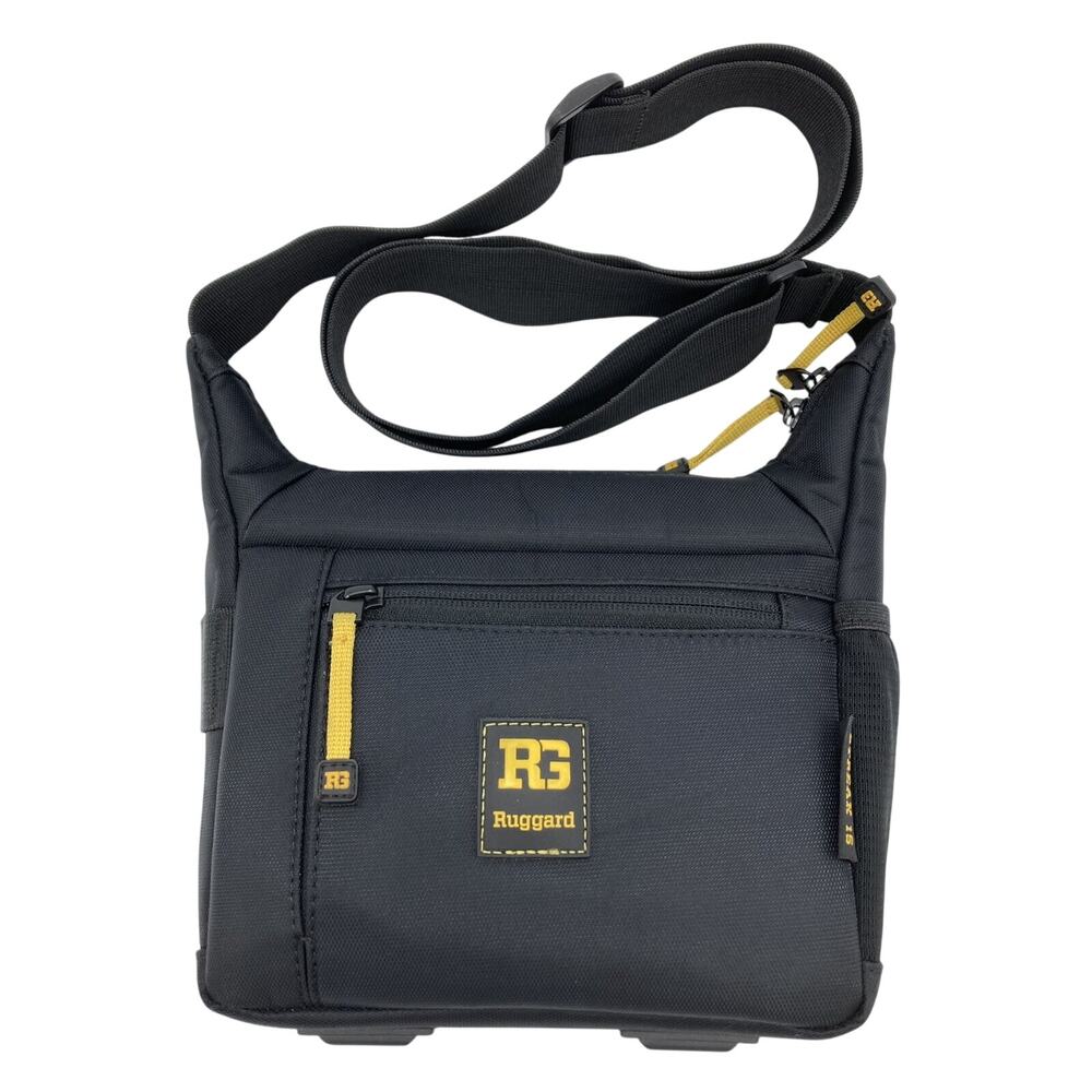 Ruggard Streak 15 Camera Shoulder Bag 7.5X9 Inch Black w Yellow Accents